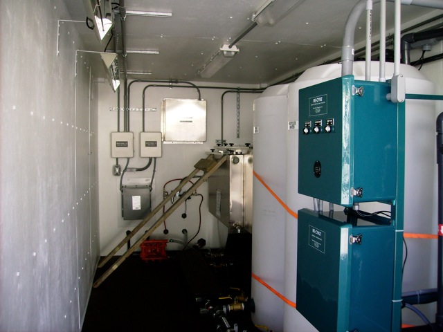 A look inside a transportable equipment room.