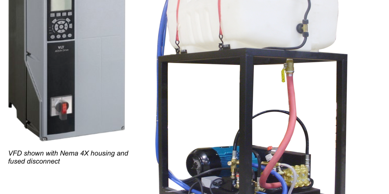 VFD Controlled Multi-gun high pressure cleaning systems